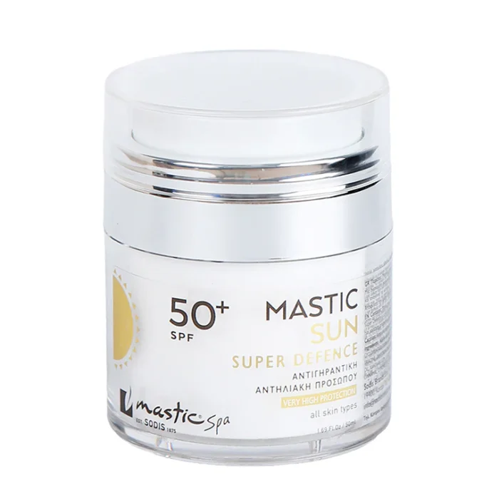 Mastic Spa Super Defence Sunscreen  Face  Cream SPF50+, Защитный крем для лица от солнца с SPF50+, 50ml