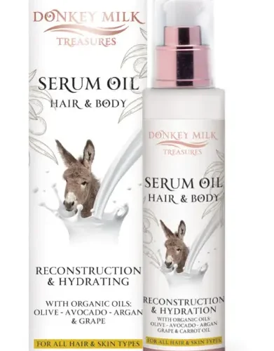 Donkey Milk Treasures Serum Oil Hair&Body, Сыворотка-масло Donkey Milk Treasures для волос и тела, 100ml